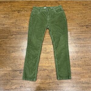Mugsy Bonsai's Green Corduroy Casual 5-Pocket Chino Pants Trousers Men's 36x32